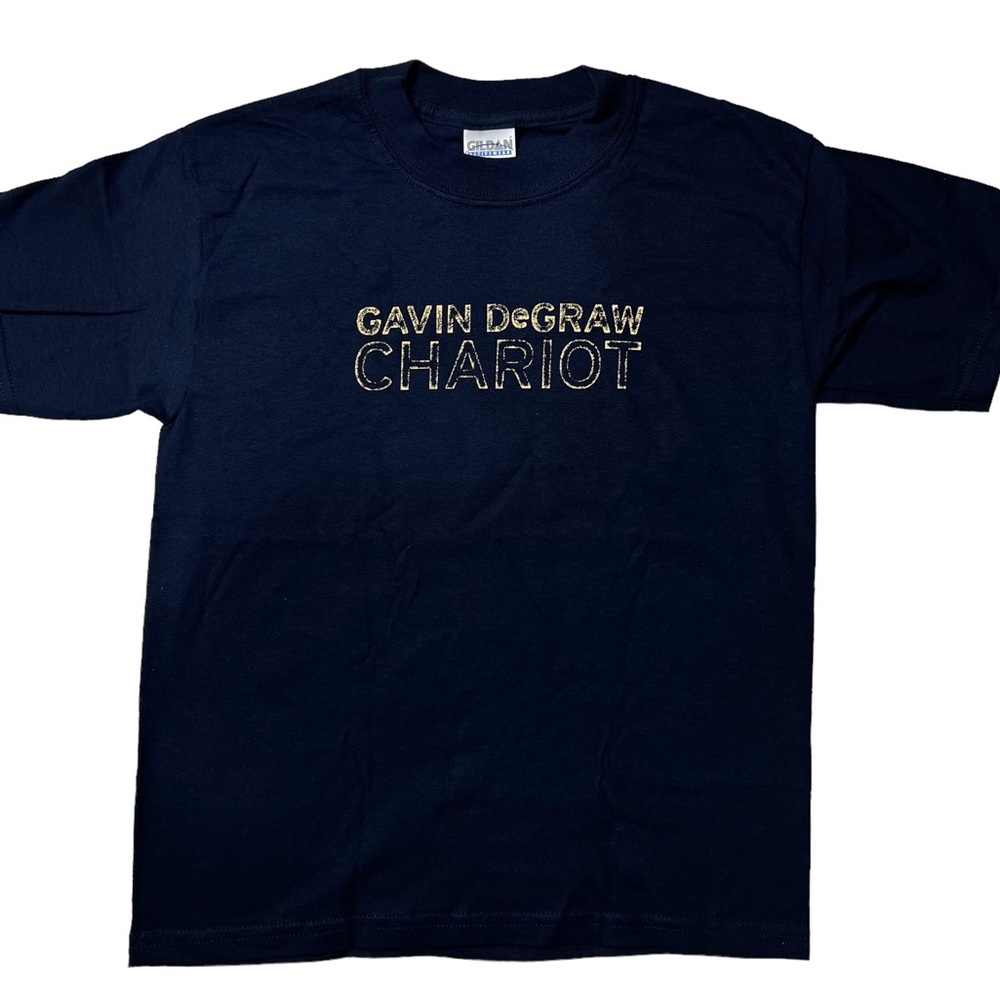 NWOT {Gildan} Gavin DeGraw Chariot Graphic T-Shirt in Navy Youth Sz M